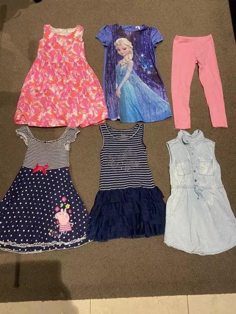 6 Mixed Items Of Girls Clothing Dresses & Leggings Size 6 Target Kmart