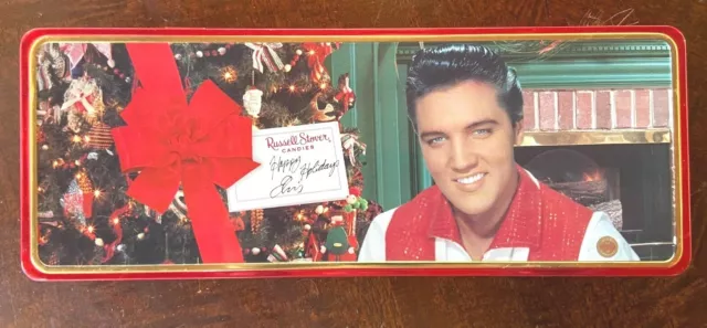 Elvis Presley Metal Candy Tin Happy Holiday Elvis Valentine's Empty