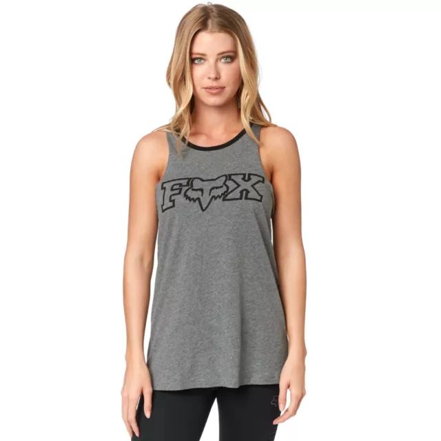 Fox Racing Cortex Tank Girls Womens Ladies Heather Graphite Comfort Top