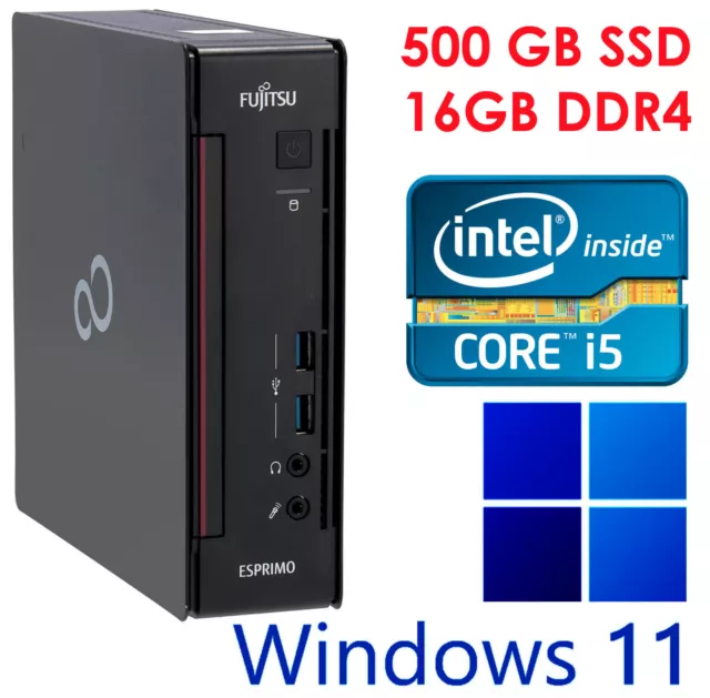 COMPUTER Q956 i5 16GB DDR-4 500GB SSD DVI + 2xDP FÜR 2 MONITORE WINDOWS 11 V452