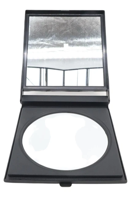 Espejo cosmético negro Ø 18 cm plástico