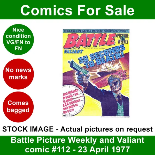 Battle Picture Weekly and Valiant comic #112 - 23 April 1977 - Nice no writing