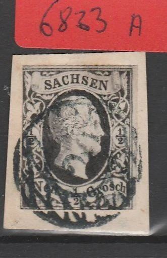 Altdeutschland   Sachsen  gestempelt    auf Papier  MiNr. 3