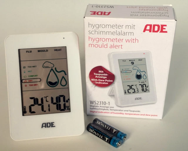 PEARL Thermo Hygrometer: Digital-Hygro-/Thermometer mit Schimmel-Alarm PEARL Thermo Hygrometer: Digital-Hygro-/Thermometer mit Schimmel-Alarm