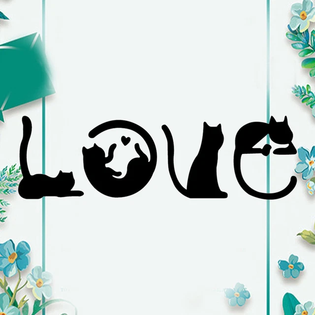 Cartoon Cat Switch Sticker Wall Decor Mural Stickers for Home Store Bedroom