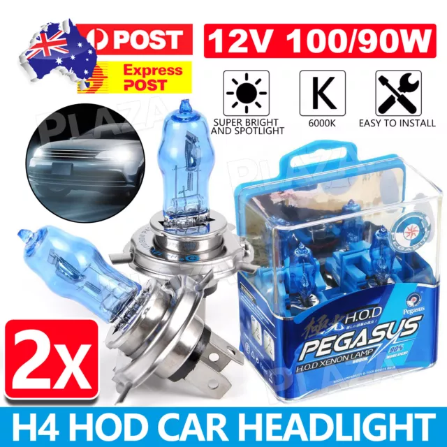 2x H4 LED Headlight Globes Car Light Bulbs Headlamp High Low Beam Conversion Kit