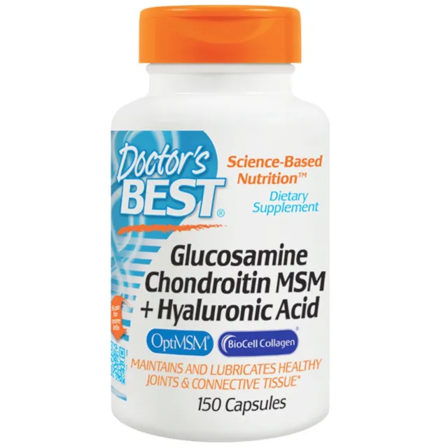 DOCTOR'S BEST, GLUCOSAMINE CHONDROITIN MSM+Hyaluronsäure 150 Kapseln SUPER PREIS