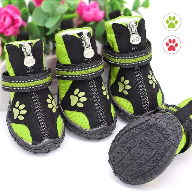 Pet Dog Shoes Rain Boots Booties Waterproof Reflective Anti-Slip Paw Protector 2