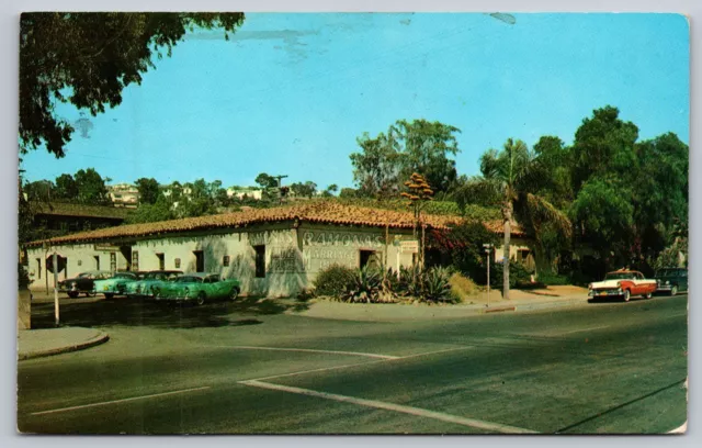 Ramona's Marriage Place San Diego California autos c1950s postcard