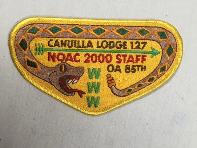 Cahuilla OA Lodge 127 2000 NOAC Staff yellow Flap BSA Patch