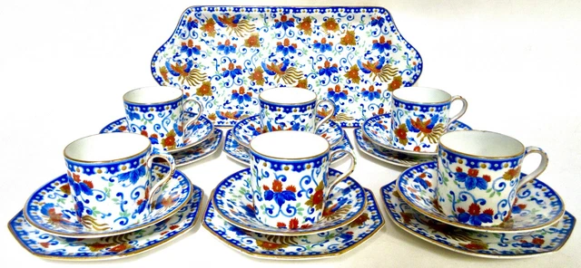 1930s Winton Ware Grimwades English Art Deco Dessert Set - Excellent Condition