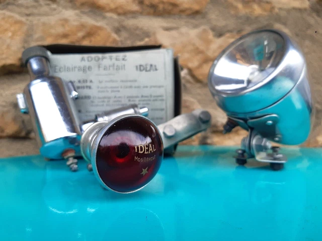 Phare Avant Torpedo 40s Chrome feu vélo vintage