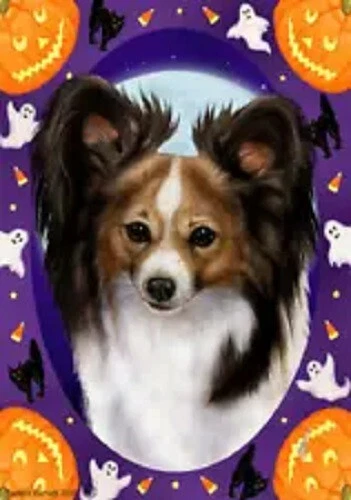 Halloween Garden Flag - Light Tri Papillon