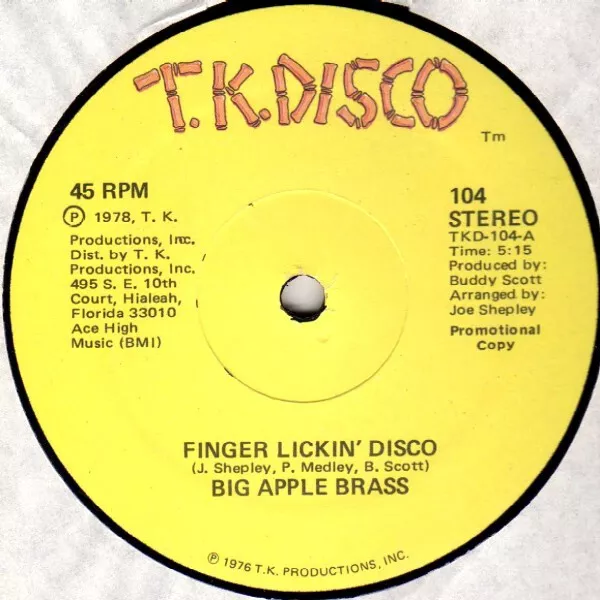 Big Apple Messing - Finger Lickin' Disco (12", Promo) (sehr gutes Plus (SEHR GUTER ZUSTAND +) 3