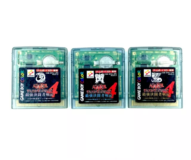 Rare Lot Des 3 Decks Different Yu Gi Oh Duel Monsters 4 Game Boy Color Japan