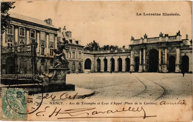 CPA Nancy-Arc de Triomphe et Cour d'Apple-Place de la Carriére (186998)