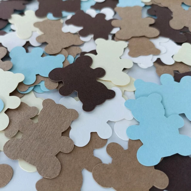 OOTSR 300 Pezzi Coriandoli da Tavolo per Matrimoni 1,2 Pollici Coriandoli di Carta Orso Colorato per Feste Decorazioni Forniture per Feste di