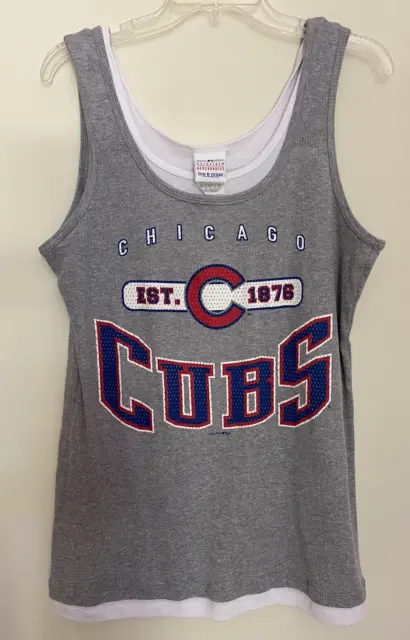 Genuine MLB Merchandise Chicago Cubs Layered Tank Top Shirt L XL