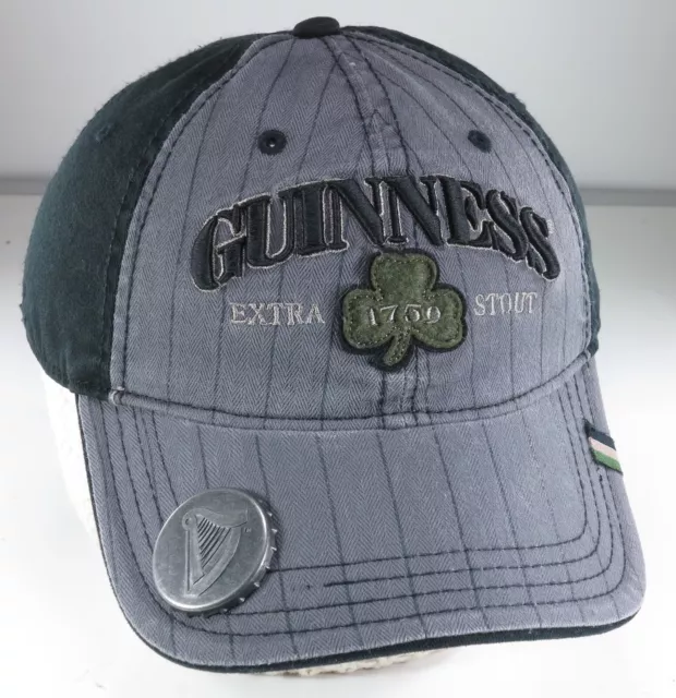 Guinness Beer Hat cap black strapback extra stout bottle opener brewery shamrock