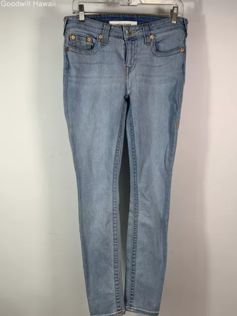 TRUE RELIGION BRAND JEANS Blue/Navy Button Cotton Jeans Women - Size S