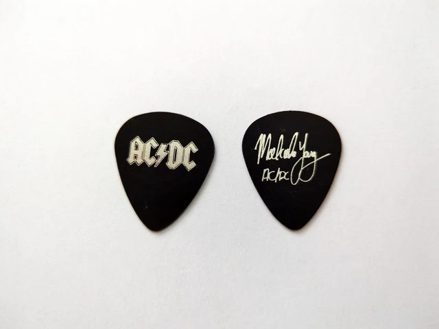 ACDC - MALCOLM Young Signature - Black and Silver Guitar Pick $4.99 ...