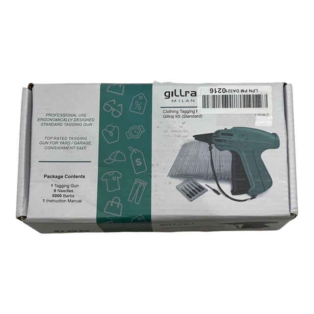 Gillraj Milan Clothing Retail Price Tag Kit Attacher W 6 Needles 5000 Barbs