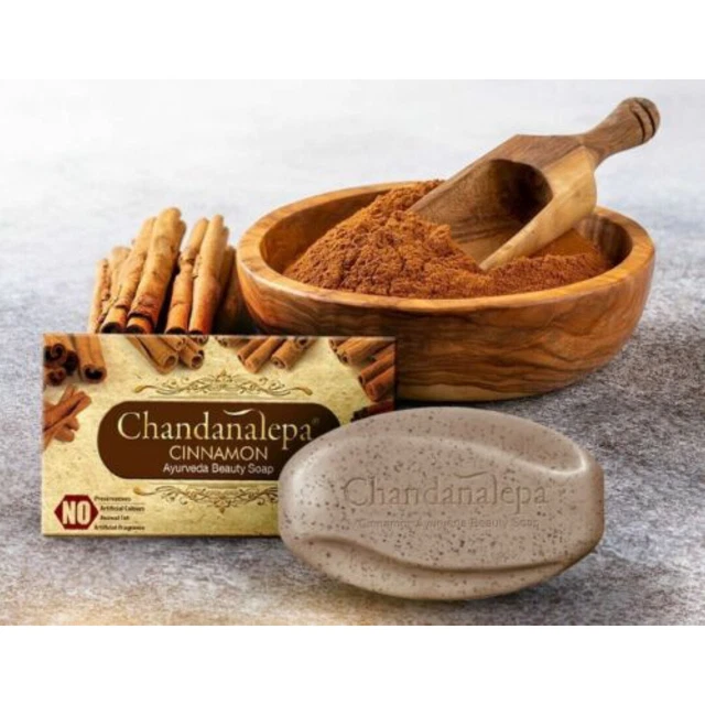 Jabón Canela Chandanalepa Hierba Belleza Ayurveda 100 g Ceilán Piel Natural...