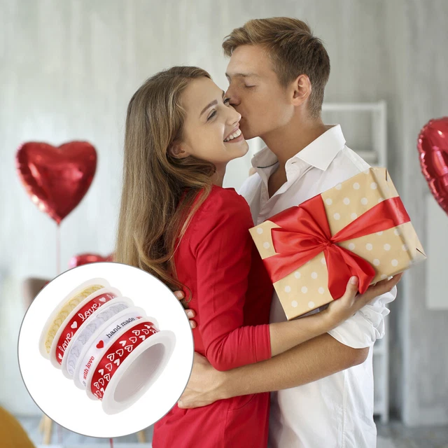 5 Rolls Herz-Band-Set Valentinsbänder Zum Basteln Weihnachten