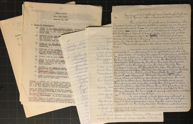Collector Martha Gandy Fales 1967 Silver Class Notes & American Jewelry Essay