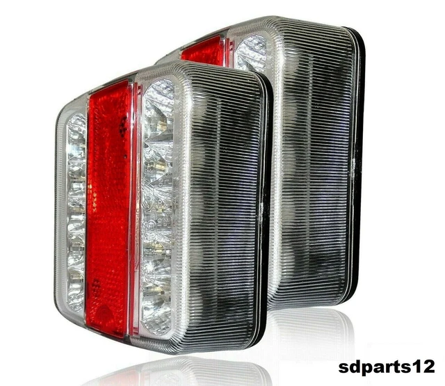 2pcs Feux Arrières LED E-Marqué Clignotant De Position Stationnement Avec 2x18 LEDs Feu Position Led Etanche Feux De Frein Arriere 12v Universel Pour Remorque Vehicule Caravan Camion Tracteur 80306392