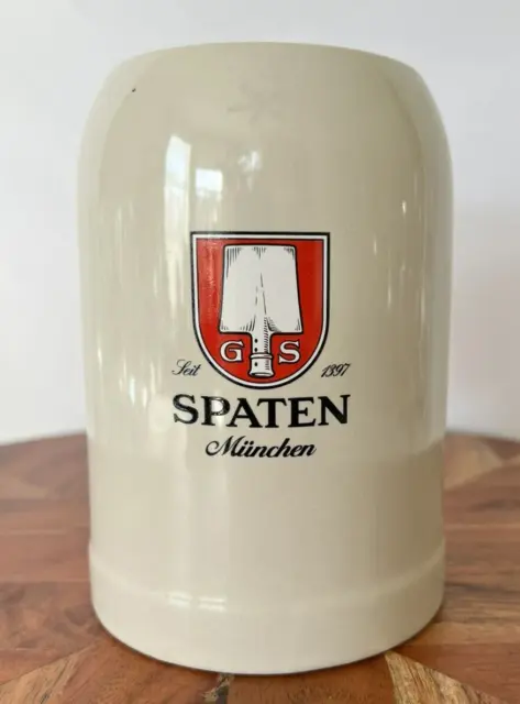NEW Spaten Munich Germany Stoneware Ceramic .5 Liter Beer Stein Clay Mug Glass