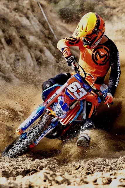 James Stewart Motorcycle Cross Country Driver Star Wall Art Home - POSTER 20x30