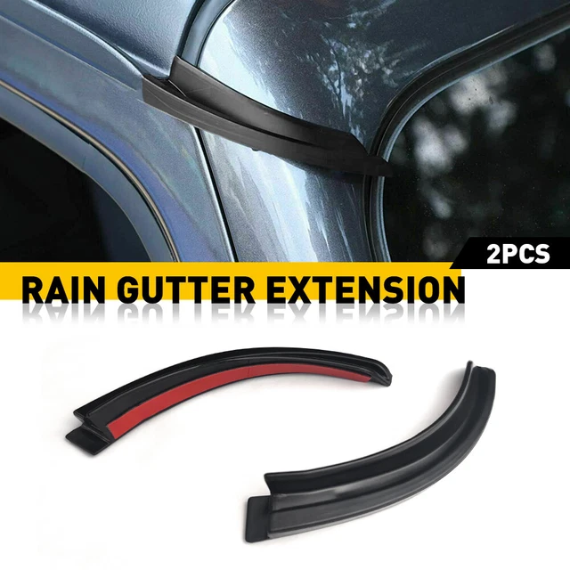 2X WATER RAIN Diverter Guard Slot Gutter Extension for Jeep Wrangler
