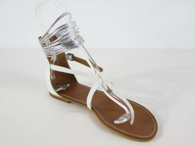 BP Santiago Flat Sandal - White - Sz 7.5 M 2