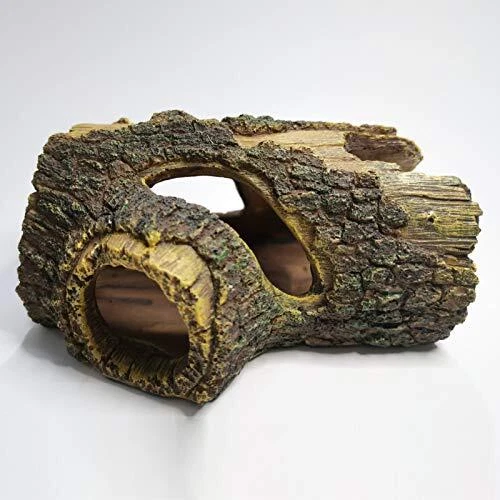Tronco de árbol hueco de resina, decoración de acuario, adorno para pecera