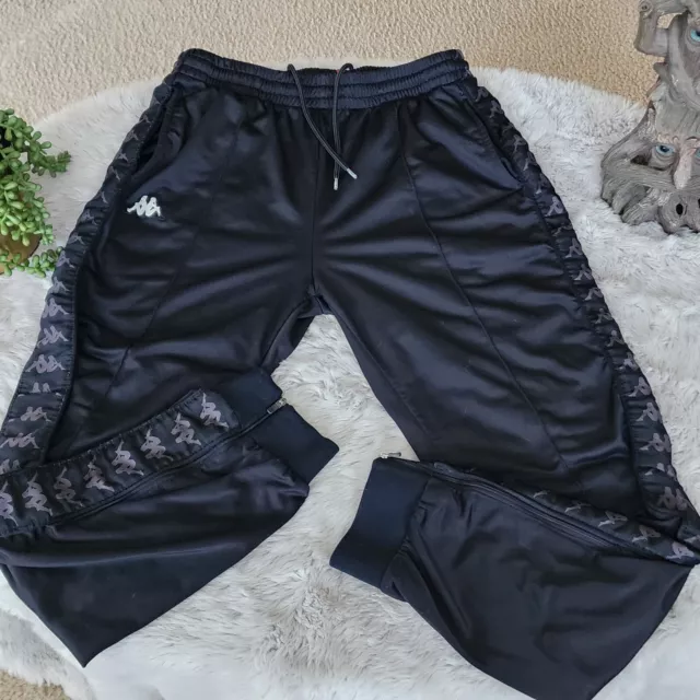 KAPPA Joggers Athletic Pant's Black Women's Size Large