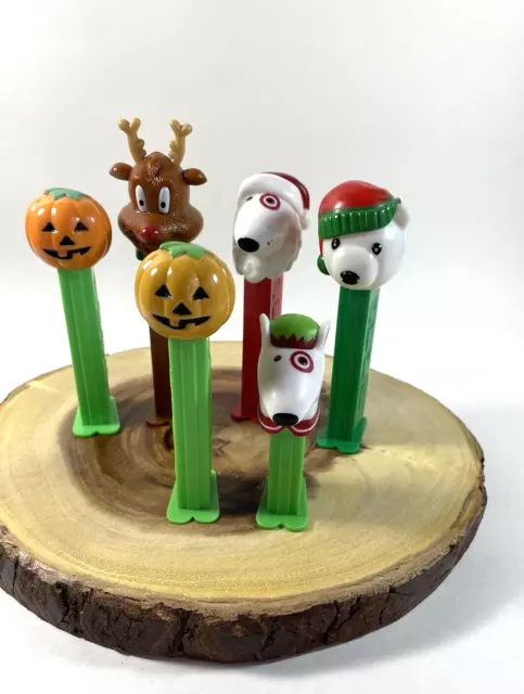 Vintage Empty Holiday PEZ Dispensers Christmas Halloween Collection Lot Of 6