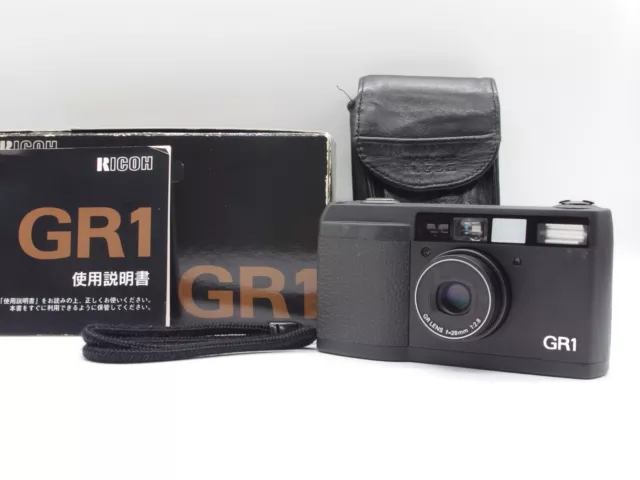 READ [EXC+5 IN BOX] Ricoh GR1 BLACK Point & Shoot 35mm Film Camera FROM JAPAN