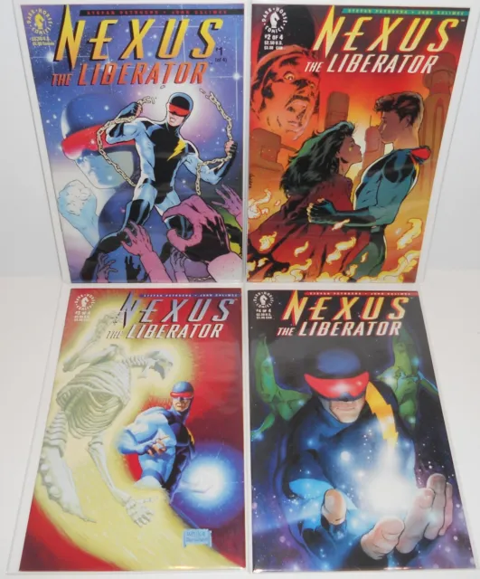 Nexus The Liberator Mini Series 1-4, four comics.  3 Adam Hughes covers. NM run.
