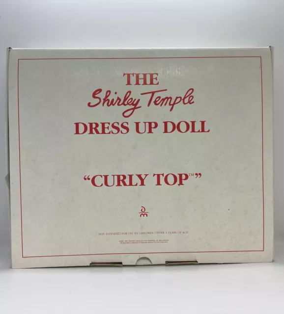 Shirley Temple Dress Up Doll Outfit - Curly Top - Danbury Mint - NIB