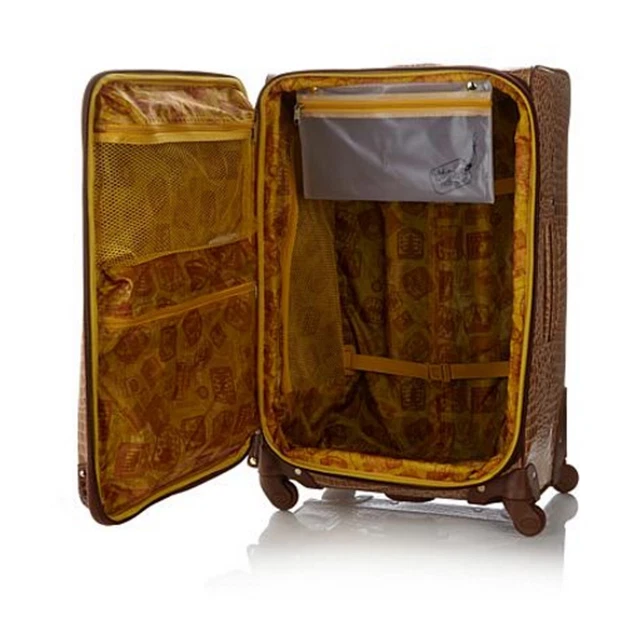 Samantha Brown Luggage  Croco Embossed 28" Upright Spinner Bag- Navy 3