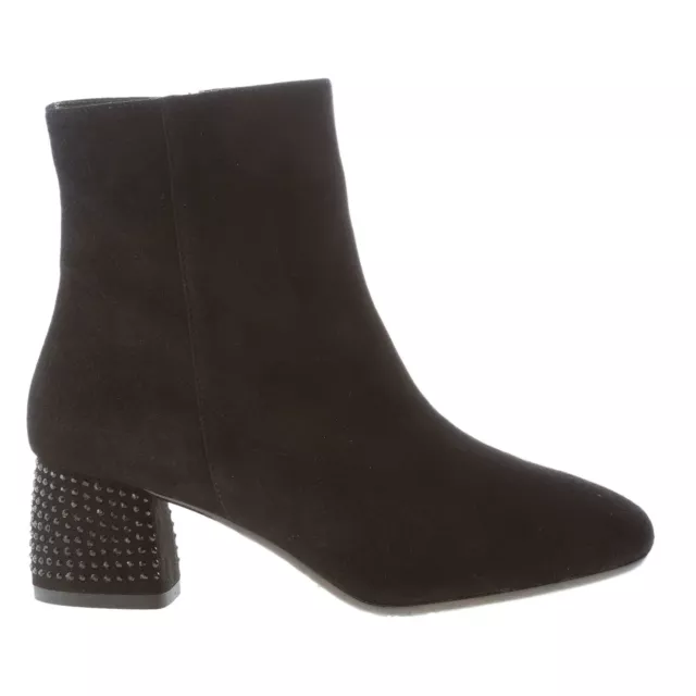 IL BORGO FIRENZE chaussures femme shoes Black suede ankle boot zip strass heel