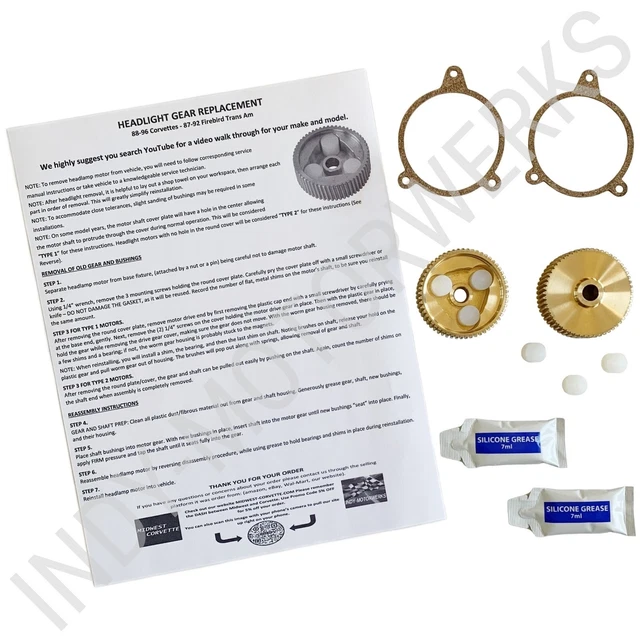 FIREBIRD TRANS AM 3rd Gen Headlight Bronze Gear Dual Kit for Both