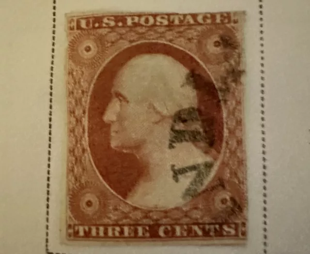US Stamp # 25 CV Used $190 Type 1, 1857  VF