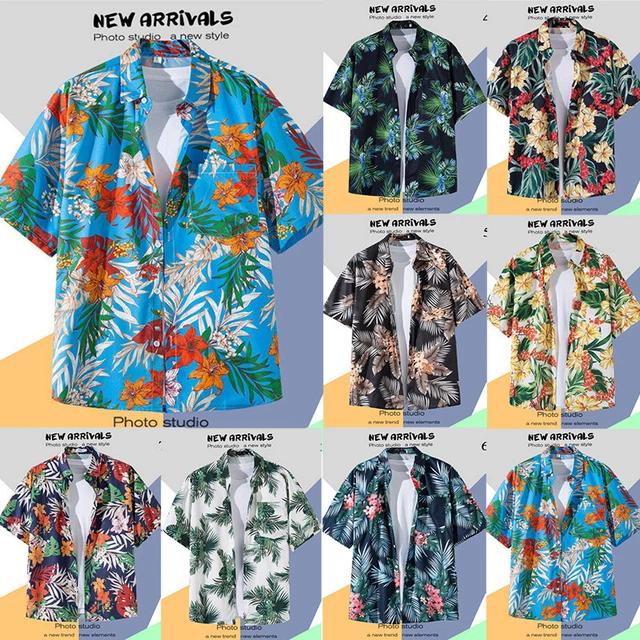Ensemble Chemise Hawaïenne + Short Homme Coofandy - Imprimé Tropical - Taille S à 3XL