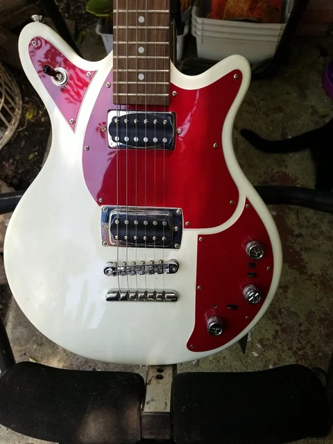 First Act Electric 6 String Guitar Vw Used One Time Cream And Burgundy Red Color First Act Electric 6 String Guitar Vw Used One Time Cream And Burgundy Red Color