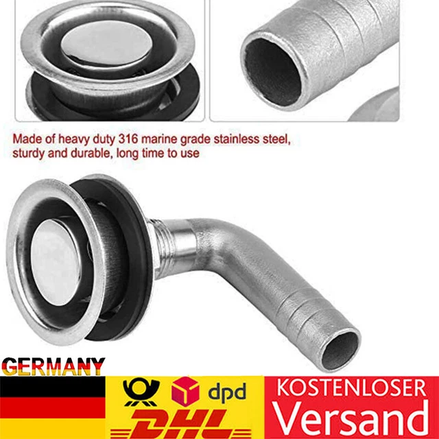 316 EDELSTAHL 90 Grad Tankentlüftung Für Boot Marine Yacht