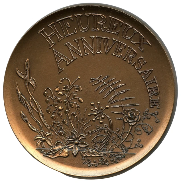 MÉDAILLE EN BRONZE argenté Art nouveau P. Vannier EUR 15,00 - PicClick FR