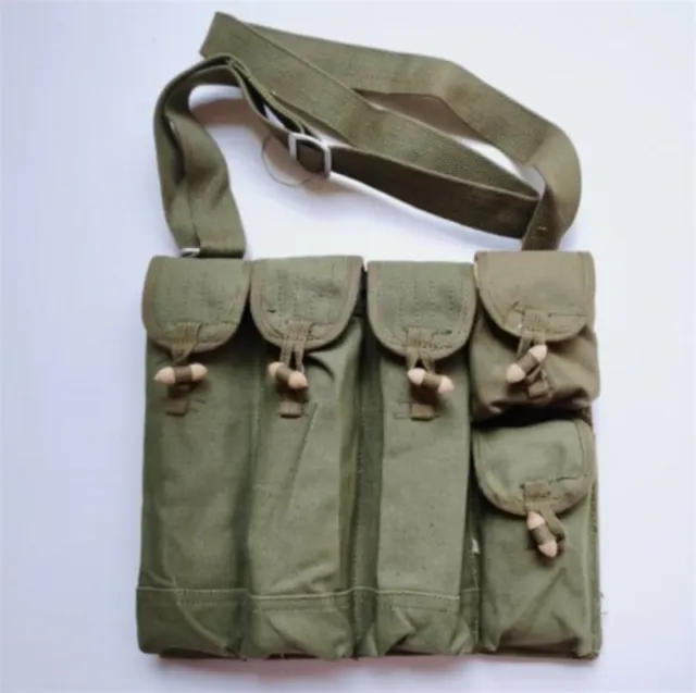 Vietnam War Chinese Army Military Type 54 PPS 43 Ammunition Canvas Bag-1974