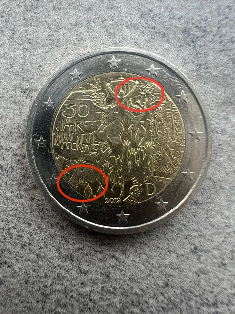 2 Euro Münzen Wert 30 Jahre Mauerfall 2 EURO MÜNZE 30 Jahre Mauerfall 2019 Deutschland Fehlprägung